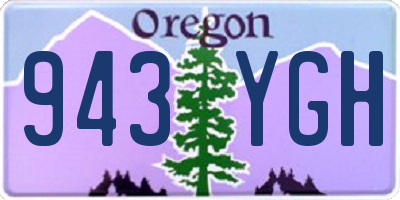 OR license plate 943YGH