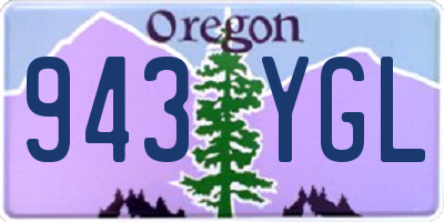 OR license plate 943YGL