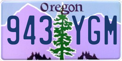 OR license plate 943YGM