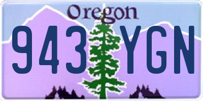 OR license plate 943YGN