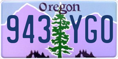 OR license plate 943YGO