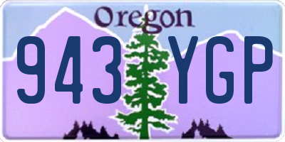 OR license plate 943YGP