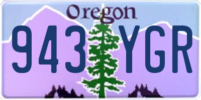 OR license plate 943YGR