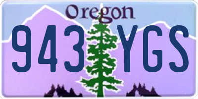OR license plate 943YGS