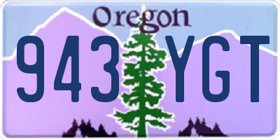 OR license plate 943YGT