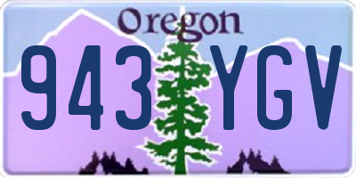 OR license plate 943YGV