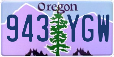OR license plate 943YGW