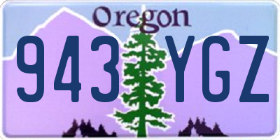 OR license plate 943YGZ