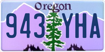 OR license plate 943YHA