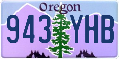 OR license plate 943YHB