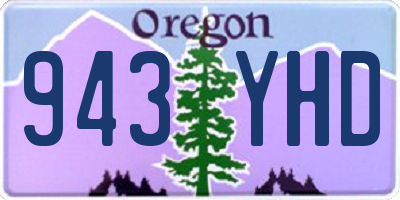 OR license plate 943YHD