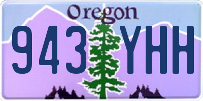 OR license plate 943YHH