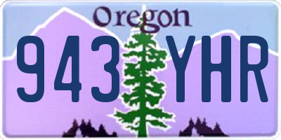 OR license plate 943YHR