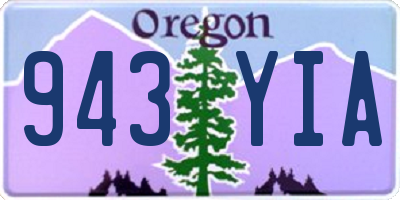 OR license plate 943YIA
