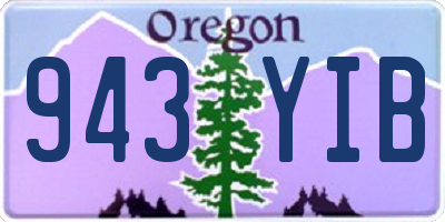 OR license plate 943YIB