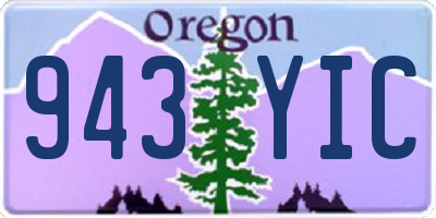 OR license plate 943YIC