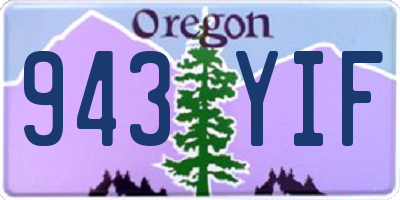 OR license plate 943YIF