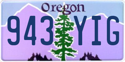 OR license plate 943YIG