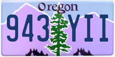 OR license plate 943YII