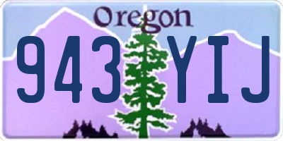 OR license plate 943YIJ