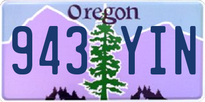 OR license plate 943YIN