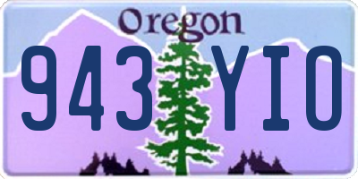 OR license plate 943YIO