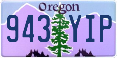 OR license plate 943YIP