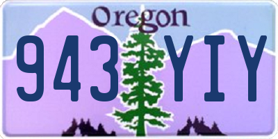 OR license plate 943YIY