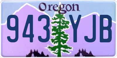 OR license plate 943YJB