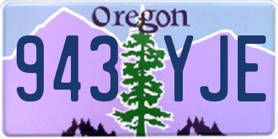 OR license plate 943YJE