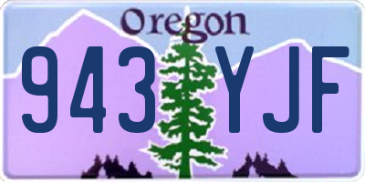OR license plate 943YJF