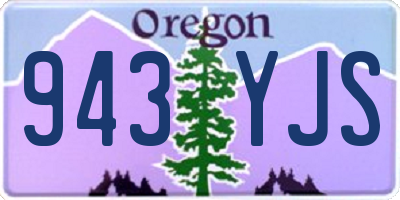 OR license plate 943YJS