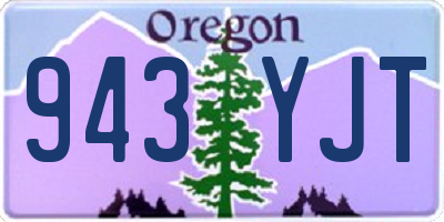 OR license plate 943YJT