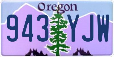 OR license plate 943YJW