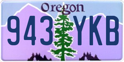 OR license plate 943YKB