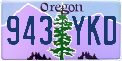OR license plate 943YKD