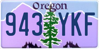 OR license plate 943YKF