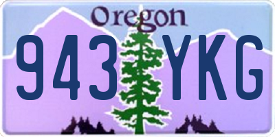 OR license plate 943YKG