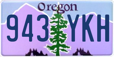 OR license plate 943YKH