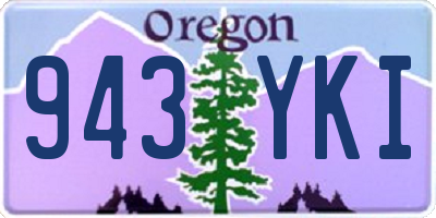 OR license plate 943YKI