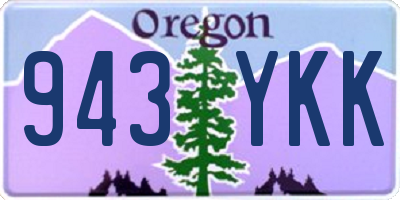 OR license plate 943YKK
