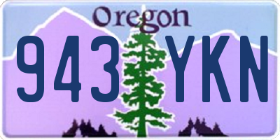 OR license plate 943YKN