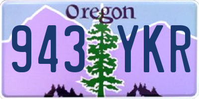 OR license plate 943YKR