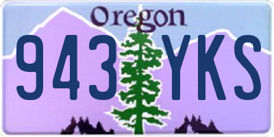 OR license plate 943YKS