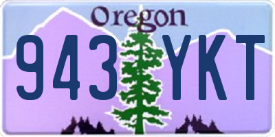 OR license plate 943YKT