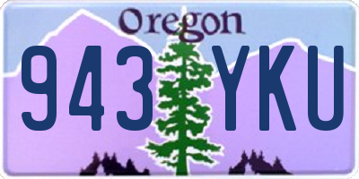 OR license plate 943YKU