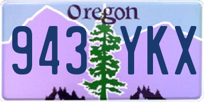 OR license plate 943YKX
