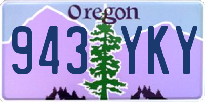 OR license plate 943YKY