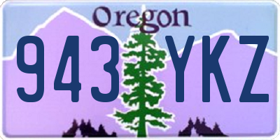 OR license plate 943YKZ