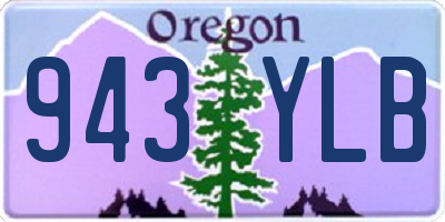 OR license plate 943YLB
